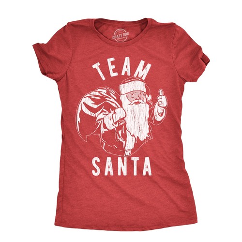 Womens Team Santa T Shirt Funny Xmas Party St Nicholas Lovers Joke Tee for