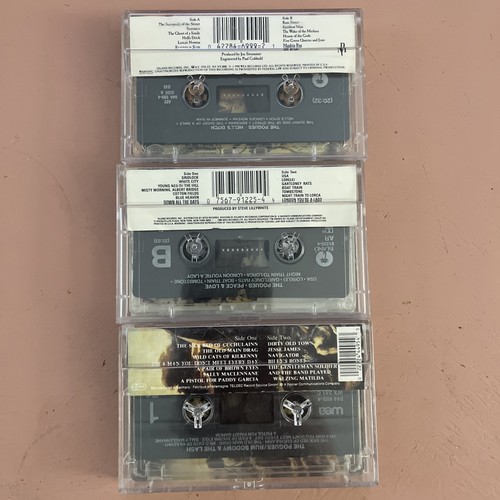 The Pogues 3 Cassette Tape Lot Hell’s Ditch Peace and Love Rum Sodomy and Lash - Picture 3 of 6