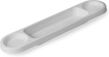 New Plastic Over Bath Rack Bath Tub Storage Holder White Stand Tidy Organiser