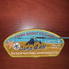Boy Scout CSP - Cascade Pacific Council 2025 Camp Clark Gold Mylar Patch