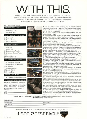 1995 Jeep EAGLE VISION Brochure: ESi,TSi, '95 - 第 3/3 張圖片