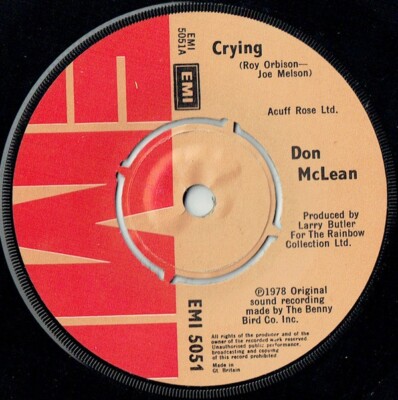 Don McLean - Crying (7'', Single)