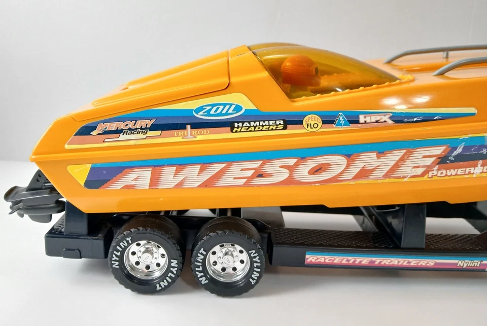 Vintage 1999 Nylint AWESOME 99 SPEEDBOAT With Semi Truck & Trailer Toy Set RARE! - Image 2 of 4