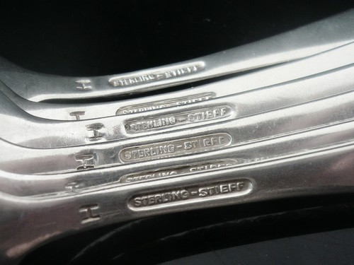 6 STIEFF Sterling Silver Teaspoons ROSE Pattern - Picture 9 of 11