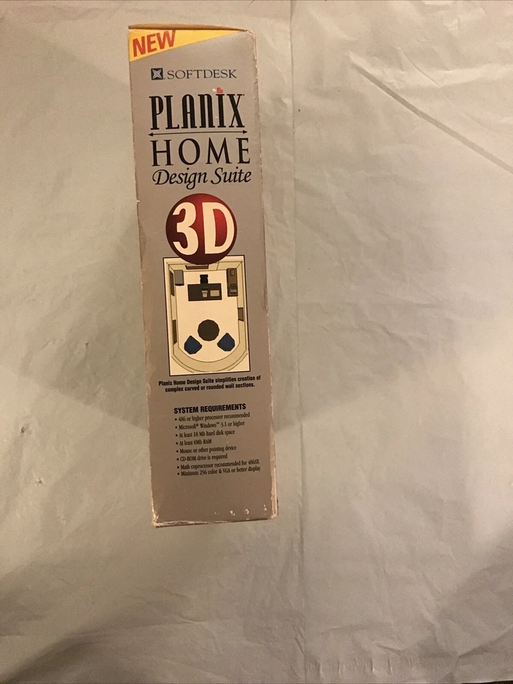 Autodesk Planix Home Design Suite Software 3D De Colección Años 90 Nueva Caja Abierta Foto 2 de 3