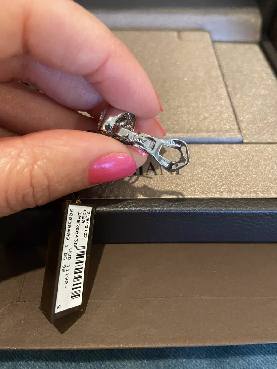 New $ 11 200. Damiani 18k White Gold Diamond 0.43ct Huggie Earrings