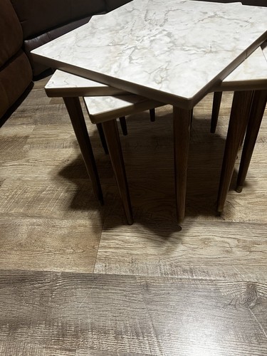 Mid Century Modern Square Stacking/Nesting Tables - Picture 6 of 9