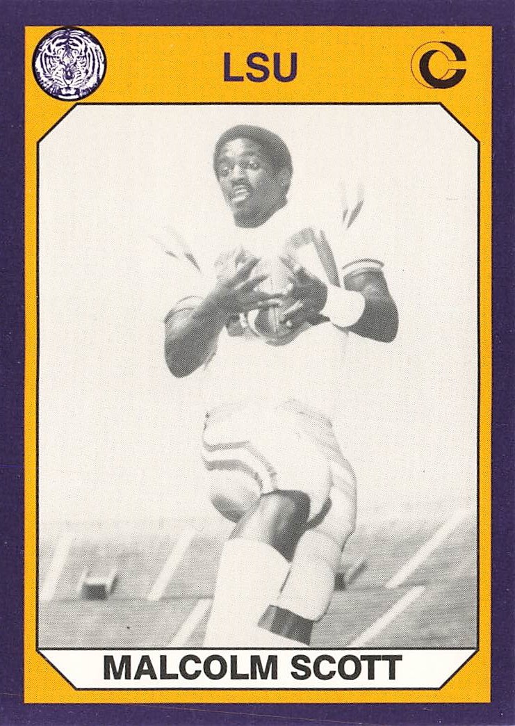 1990 Collegiate Collection LSU Tigers Malcolm Scott #27