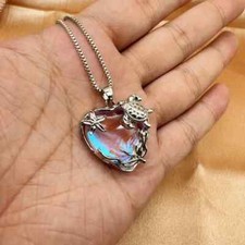 Elegant 925 Sterling Silver Charms Sea Turtle Fashion Jewelry Pendant Necklace
