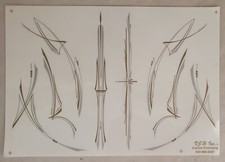 Really Cool Pinstripe Car Boat Motorcycle Glass More Silvergold Decals Qty 8