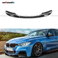 For 2012-2018 BMW F30 3 Series M Sport Front Bumper Lip Splitter Gloss Black