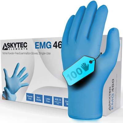 SKYTEC Premium Nitrilhandschuhe (100er Pack) lebensmittelecht & medizinisch CE-zertifiziert