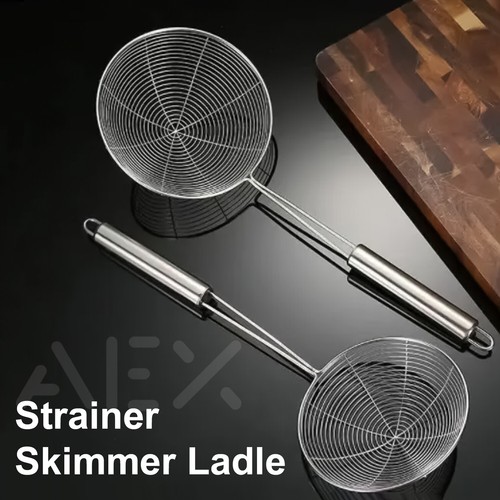 Ladle Spider Skimmer Kitchen Utensil Stainless Steel Mesh Strainer Fry