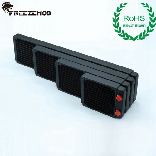Radiador de cobre negro FreezeMod 120 mm 240 mm 360 mm 480 mm G1/4 PC refrigeración por agua - Imagen 2 de 18