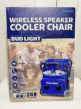 Bud Light Wireless Speaker Cooler Chair With Can Opener