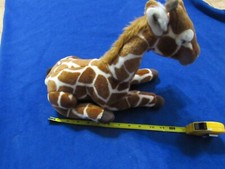 FAO Schwarz Giraffe Sitting Down Realistic Plush Soft Toy Stuffed 2018 12"