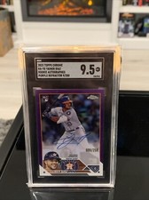 Yainer Diaz SGC 9.5 2023 Topps Chrome Purple Refractor Rookie Auto /250 #RA-YD