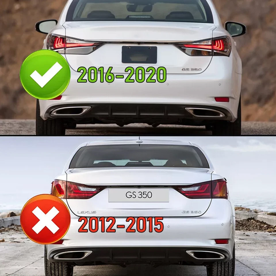 Left Right Side Outer Tail Light Rear Lamp For 2016-2020 Lexus GS350 GS300 GS250 - Image 3 of 4