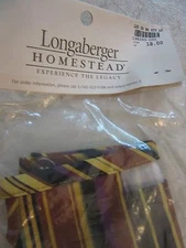 Longaberger Small Woven Memories Basket Liner Autumn Stripe