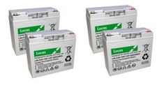 4 X Lucas 12V 22AH HEAVY DUTY BATTERIES FOR ZT500 MOBILITY SCOOTER