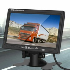 7" TFT LCD Screen Color 2-CH DVD VCR Car Rear View Backup Headrest Monitor US