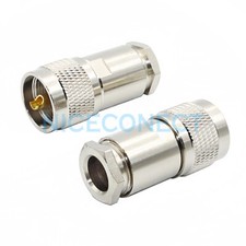 1x UHF Male Plug PL259 Connector Clamp For RG8 RG213 RG214 LMR400 Coaxial Cable