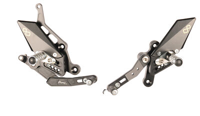 Poggiapiedi Per I Poggiapiedi Del Motociclo Yamaha PIEDE PIEGS FRONTE POSTERIORE PER YZF R1 1992-2019. Per R6 1999-2012 2003-2017 Per R6S 2003-2008 pedane (Color : Front Silver