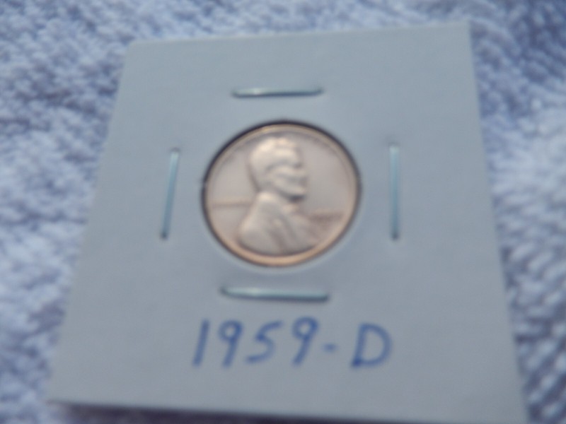 1959-D Lincoln Cent Circulated - Perfect For Coin Books!