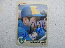 Brewers Mike Caldwell Signed Autographed 1993 Fleer Nr.Mint