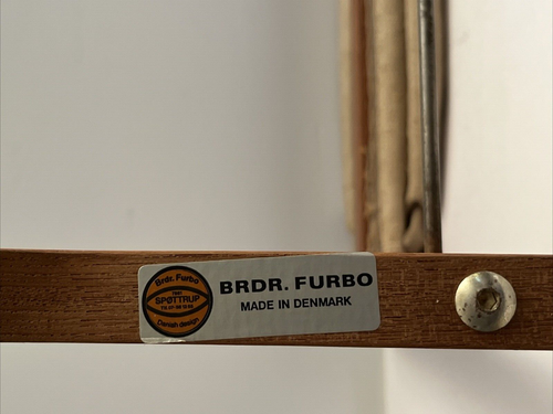 Danish Modern Brdr. Furbo Spottrup Teak & Canvas Magazine Rack made in Denmark - Picture 11 of 13