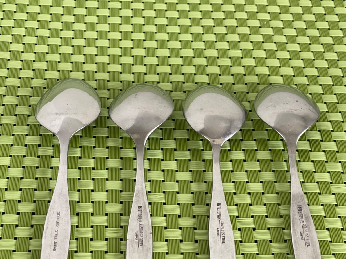 Interpur JARDINERA Stainless 4 Teaspoons Glossy Floral Japan Interpur JARDINERA Stainless 4 Teaspoons Glossy Floral Japan