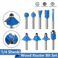 Router Bit Set 1/4 Shank 12/15pcs for Woodworking Tools Router Milling Cutter