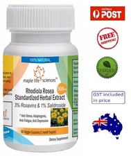 Rhodiola Rosea MAX Potency 12:1 Extract Capsules - 500mg - AU Stock