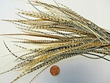 100 MIX WHITING GRIZZLY ROOSTER SADDLE 6 TO 9" FEATHERS FOR HAIR EXTENSIONS