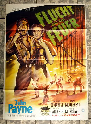 FLUCHT VOR DEM FEUER / Blazing Forest * A1-Filmposter - John Payne 1960 Peltzer 