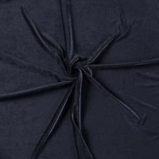 Luxury Stretchy SOFT Velvet Velour Fabric Material - NAVY