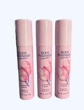 Body Fantasies 3-Pack Cotton Candy Body Spray Signature 0.5 oz Purse Size New
