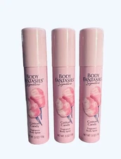 Body Fantasies 3-Pack Cotton Candy Body Spray Signature 0.5 oz Purse Size New