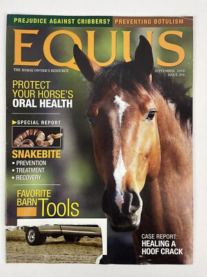 EQUUS Magazine September 2010 - Issue 396 - Horse Owner's Resource - free ship