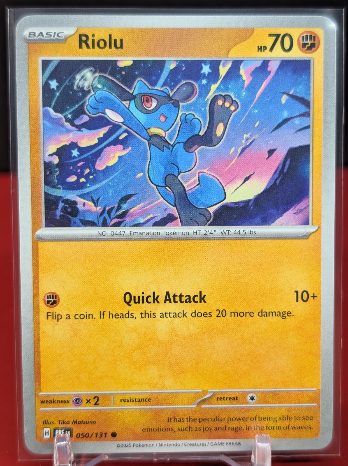 Pokemon Riolu #50/131 Scarlet & Violet Prismatic Evolutions