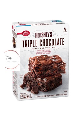 Betty Crocker Hershey s Fudge Brownie Mix, Triple Chocolate (20 oz., 4 pk.)