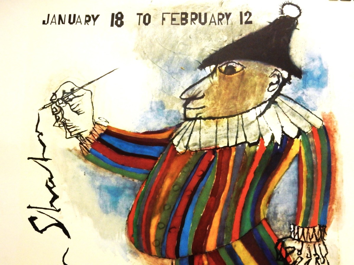 Ben Shahn Exhibition Poster, Jan 18 - Feb 12. Vintage, Good