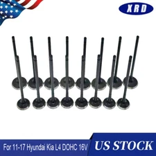 16PCS NU Engine Intake Valve & Exhaust Valve For 2012-2021 Hyundai Kia 1.8L 2.0L