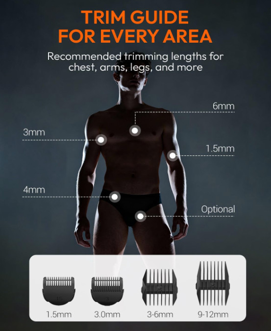 MANSPOT Men&rsquo;s Premium Groin & Body Trimmer Cordless Grooming Kit Ceramic Blade