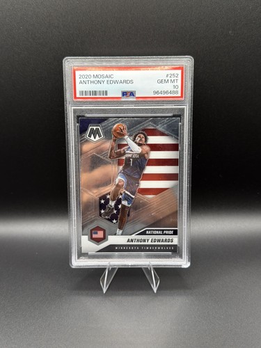 Anthony Edwards 2020-21 Panini Mosaic National Pride Rookie PSA 10 Gem Mint