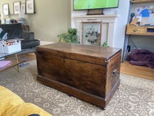 Rustic Victorian blanket box / trunk / coffee table 