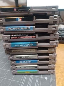 Original NES Nintendo System Console- All Hookups- 10 Games- Cleaned- Tested