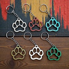 Paw Print Keychains 4 Animal Lover Charms for Cat Dog Mom Dad Party Favors