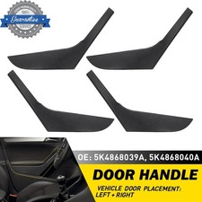 4x Interior Door Panel Pull Cover For Vw Golf 6 Gti Mk6 4 Door 2009-2013 Black