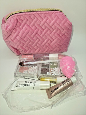 ULTA BEAUTY   10pc Pink Makeup Gift Bag Set Kit Primer Lip Eye Face SPRING 2023